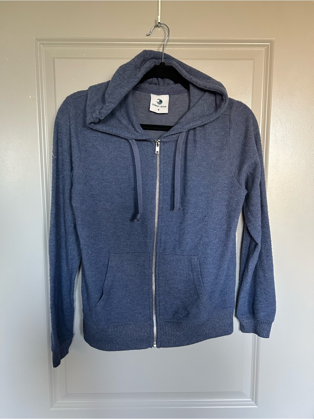 Ocean Drive Super Soft Navy Blue Women's Zip Hoodie
